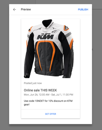 Google Business Offer Preview Google Business Offer Preview