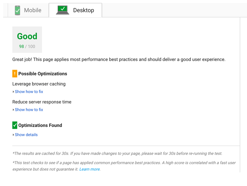 PageSpeed Insights Desktop Test PageSpeed Insights Desktop Test