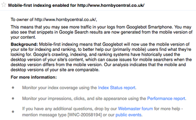 Mobile First Indexing Enabled Mobile First Indexing Enabled