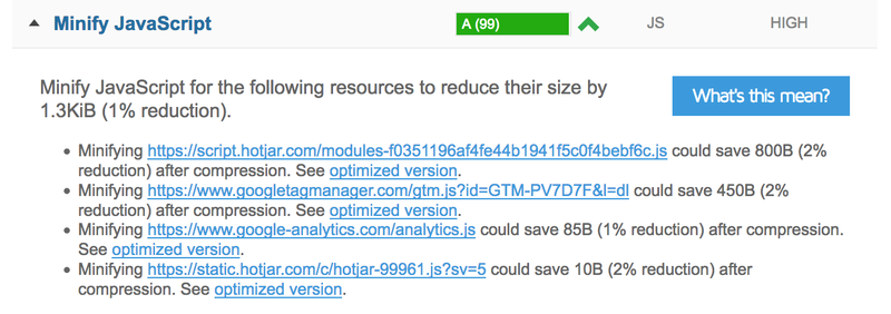 Minify JavaScript Minify JavaScript