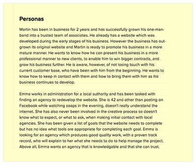 Simple Text Personas Simple Text Personas