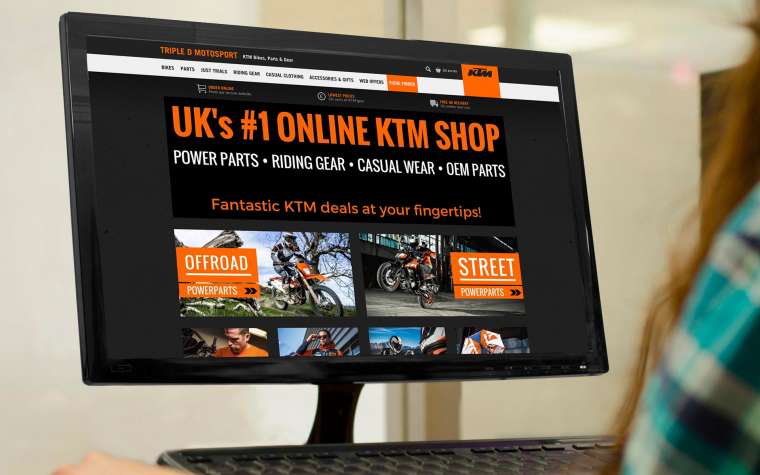 Triple D Motosport home page on PC