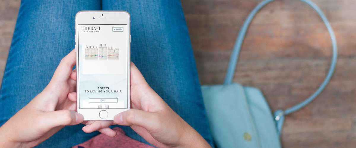 Therapi Website being used on an iPhone 6